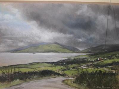 Appraisal: J ALEC PEARSON The Road from Tobermoray Mull signed pastel