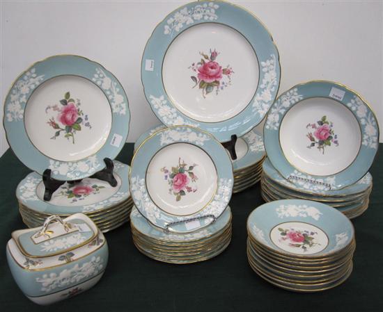 Appraisal: SPODE PORCELAIN DINNER SERVICE for eight Old Colony Rose pattern