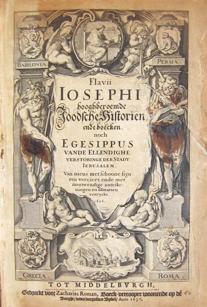 Appraisal: vol Josephus Flavius Flavii Josephi hooghberoemde Joodsche Historien ende boecken