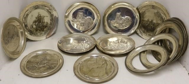 Appraisal: PIECE STERLING SILVER LOT TO INCLUDE PAIRSOF PLATES DEPICTING N