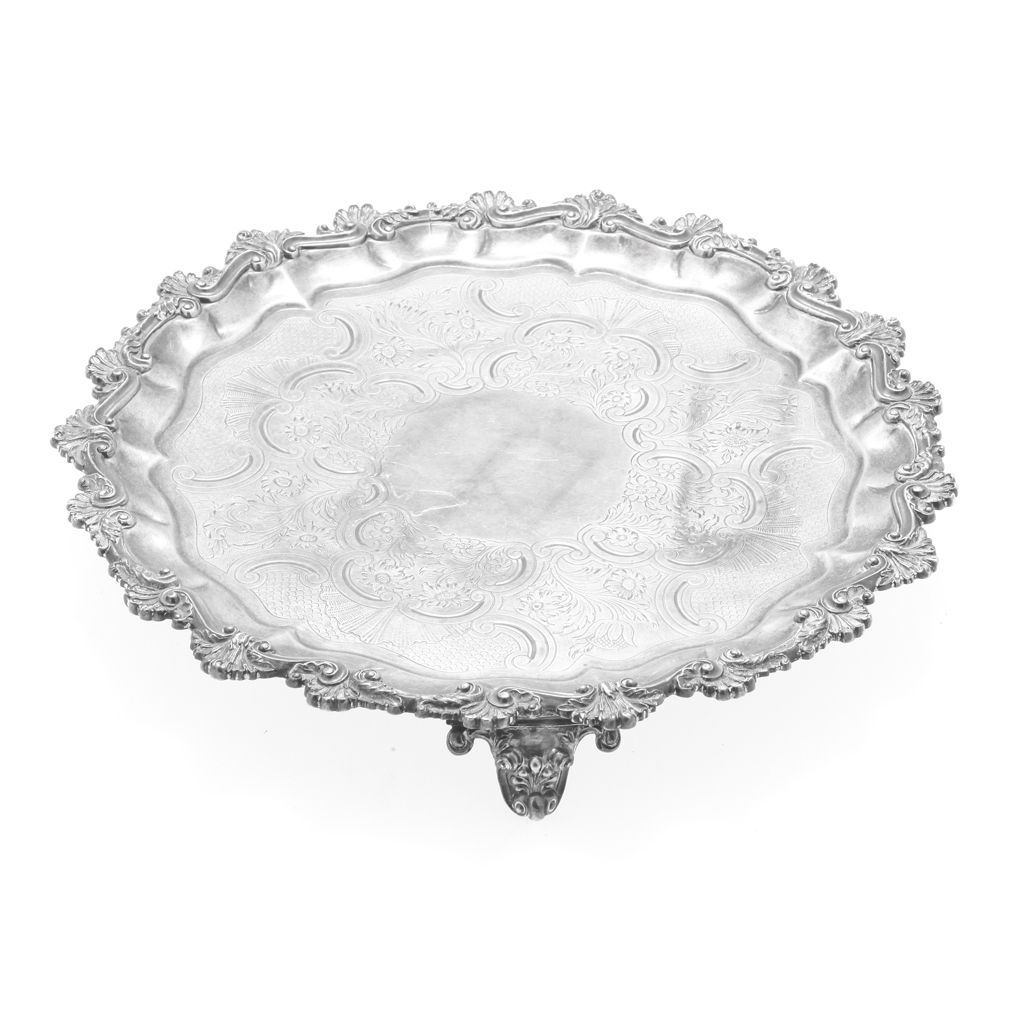 Appraisal: A William IV silver salver J Angell I Angell London