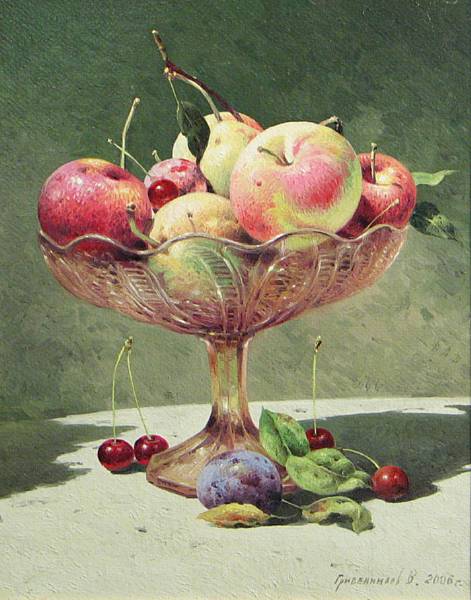 Appraisal: Vasiliy Nicholayevich Gribennikov Russian born A still life of fruit