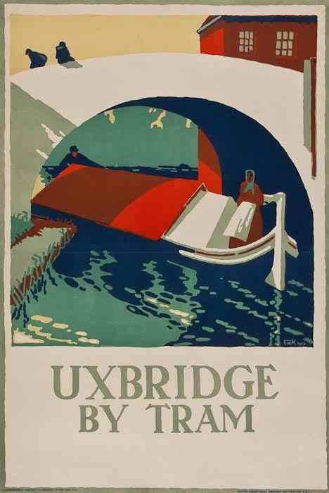 Appraisal: KAUFFER Edward McKnight UXBRIDGE by Tram lithograph in colours cond