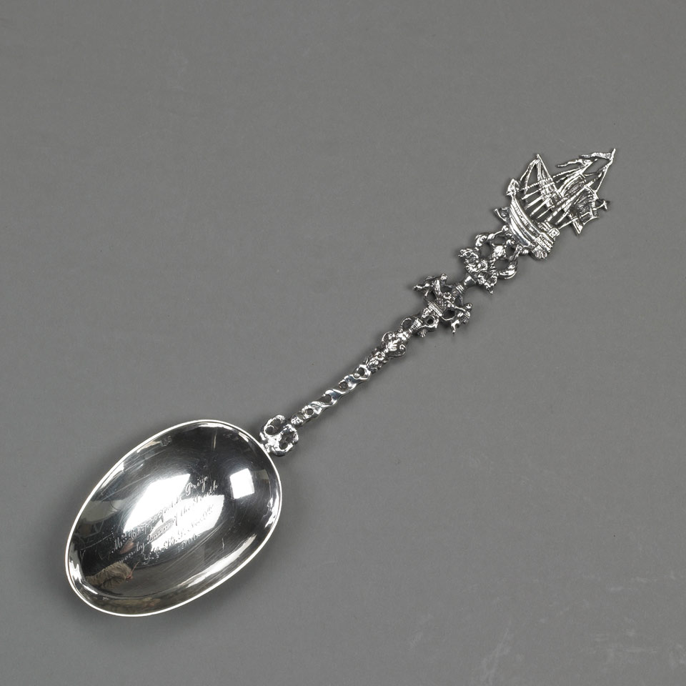 Appraisal: Dutch Silver Novelty Spoon c apocryphal marks also struck with