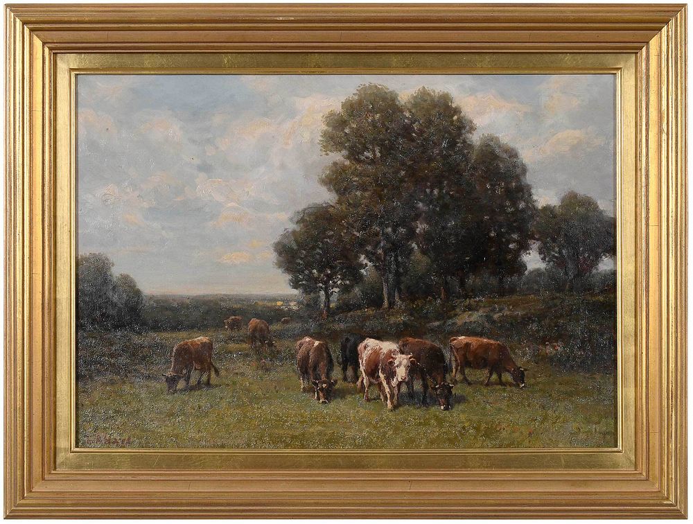 Appraisal: George Arthur Hays American - Summer Landscape with Cows signed