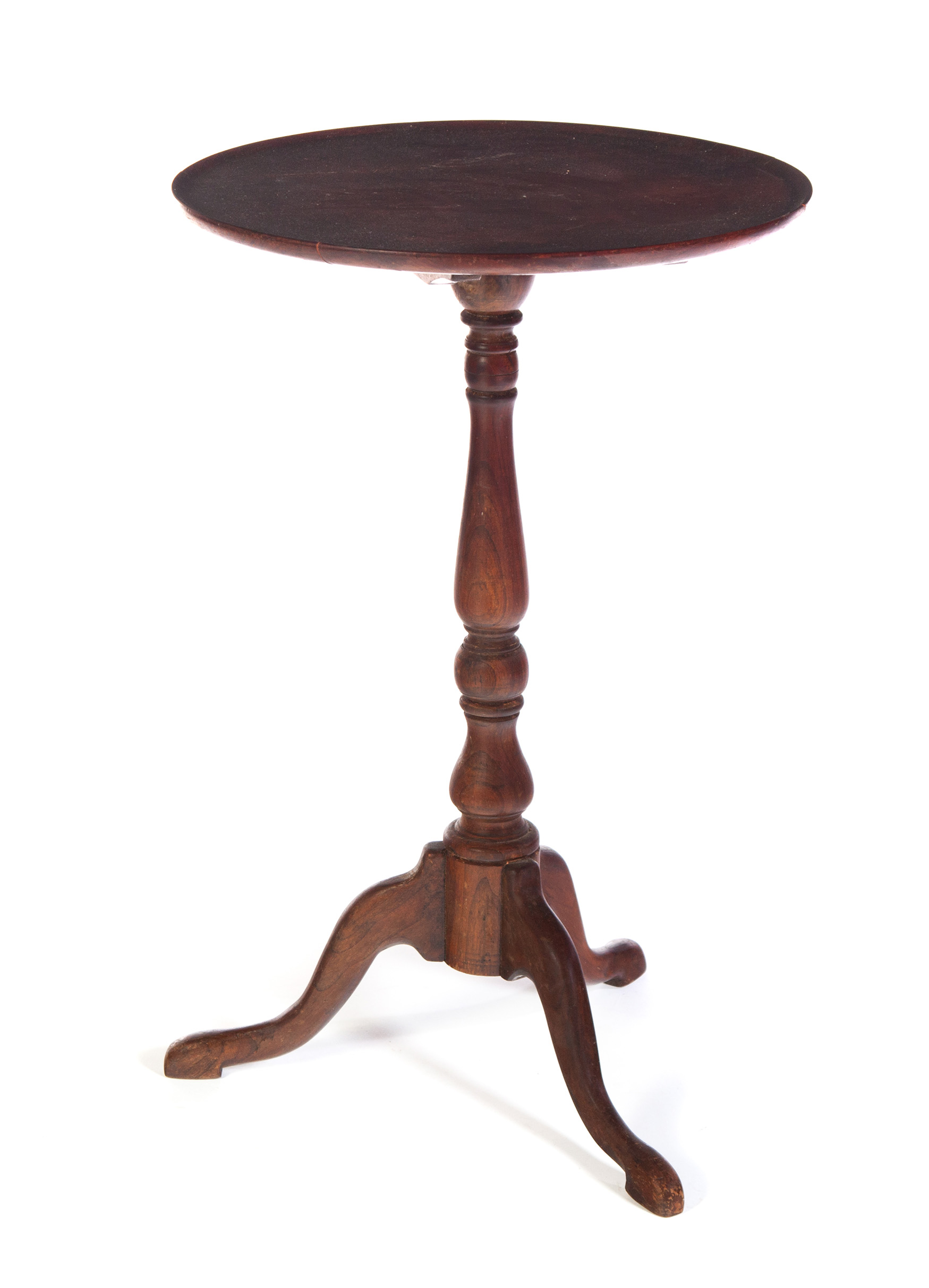 Appraisal: AMERICAN DISHTOP TILT-TOP CANDLESTAND Second half- th century mixed woods