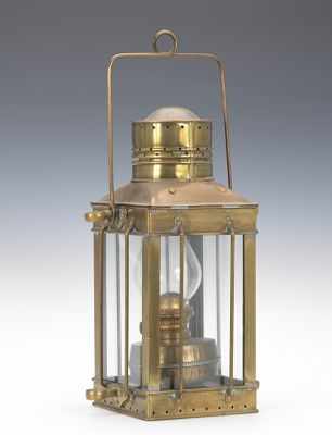 Appraisal: Davey Co London Fishing Boat Lantern A square fishing boat