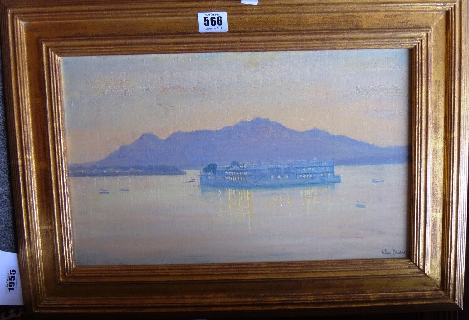 Appraisal: Julian Barrow b Lake Palace Hotel Udaipur oil on canvas