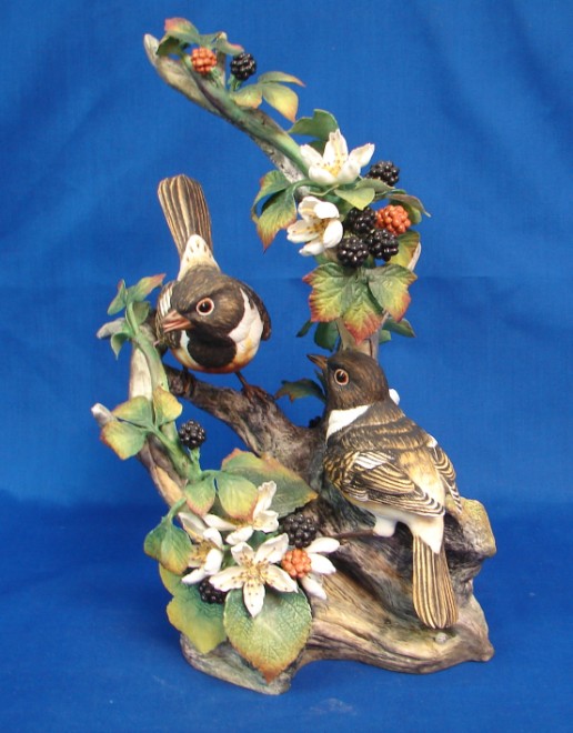 Appraisal: Pair of Birds on Berry Branch - x Limited Ed