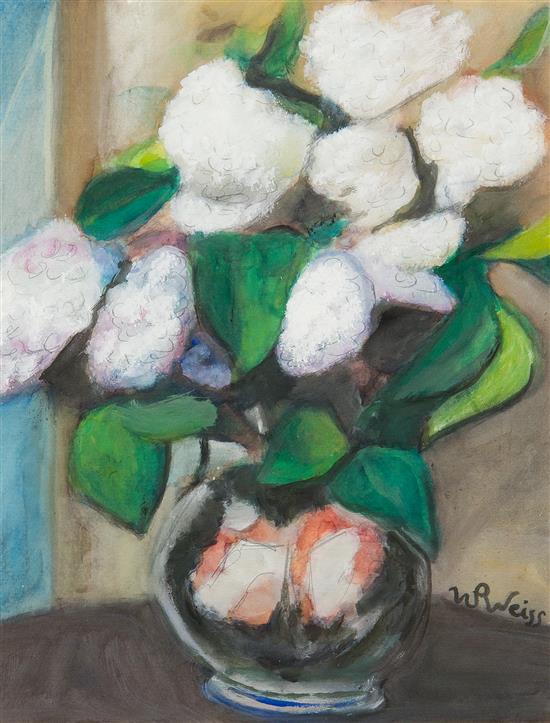 Appraisal: Sale Lot Wojciech Weiss Polish - Still Life with Flowers