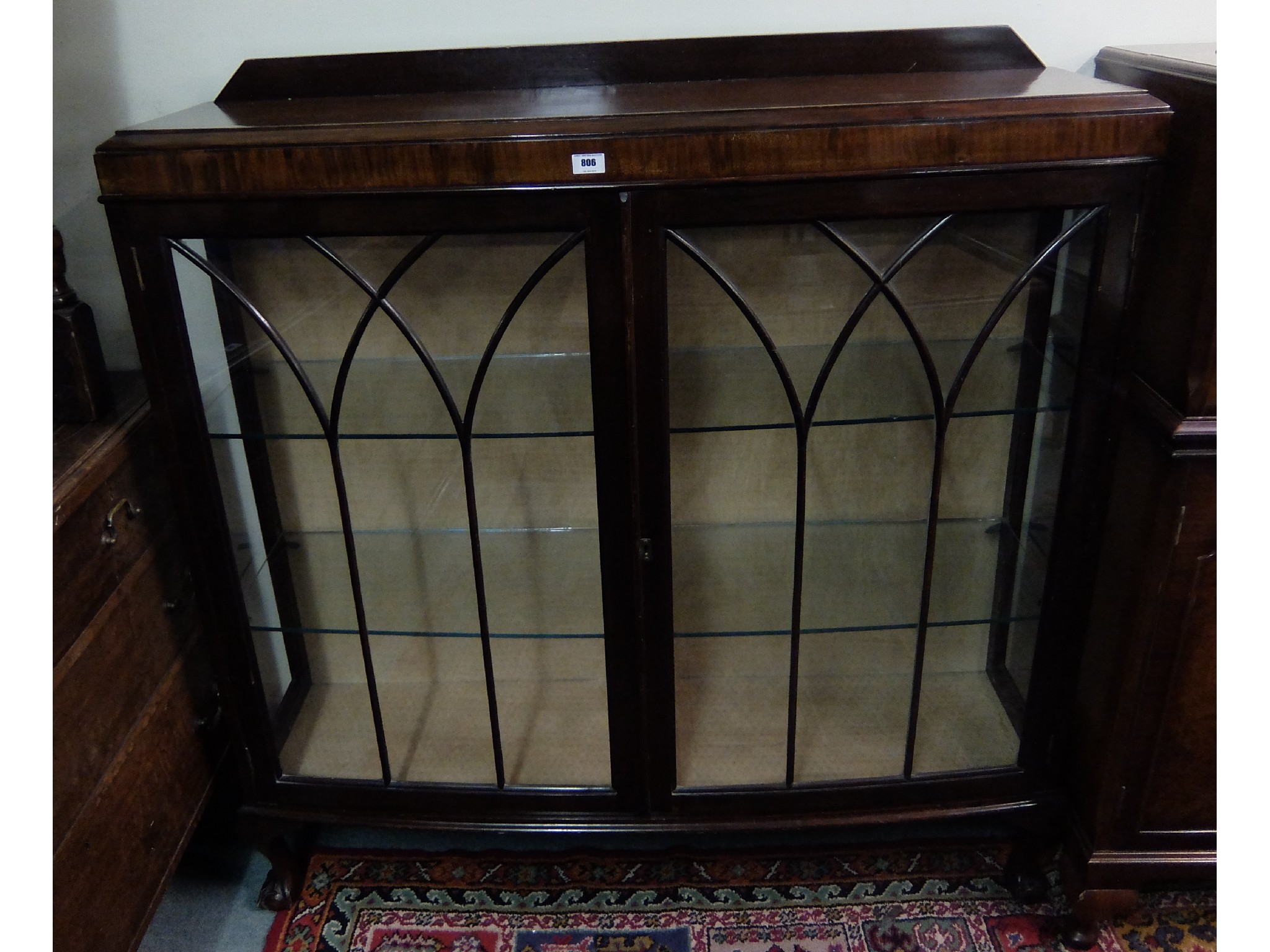 Appraisal: Mahogany glazed display cabinet