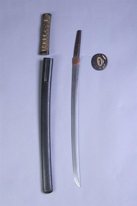 Appraisal: JAPANESE SHORT SWORD WAKIZASHI Shinto sword period th- th century