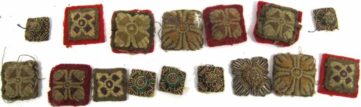 Appraisal: Assorted Military Regiments Cloth Pips