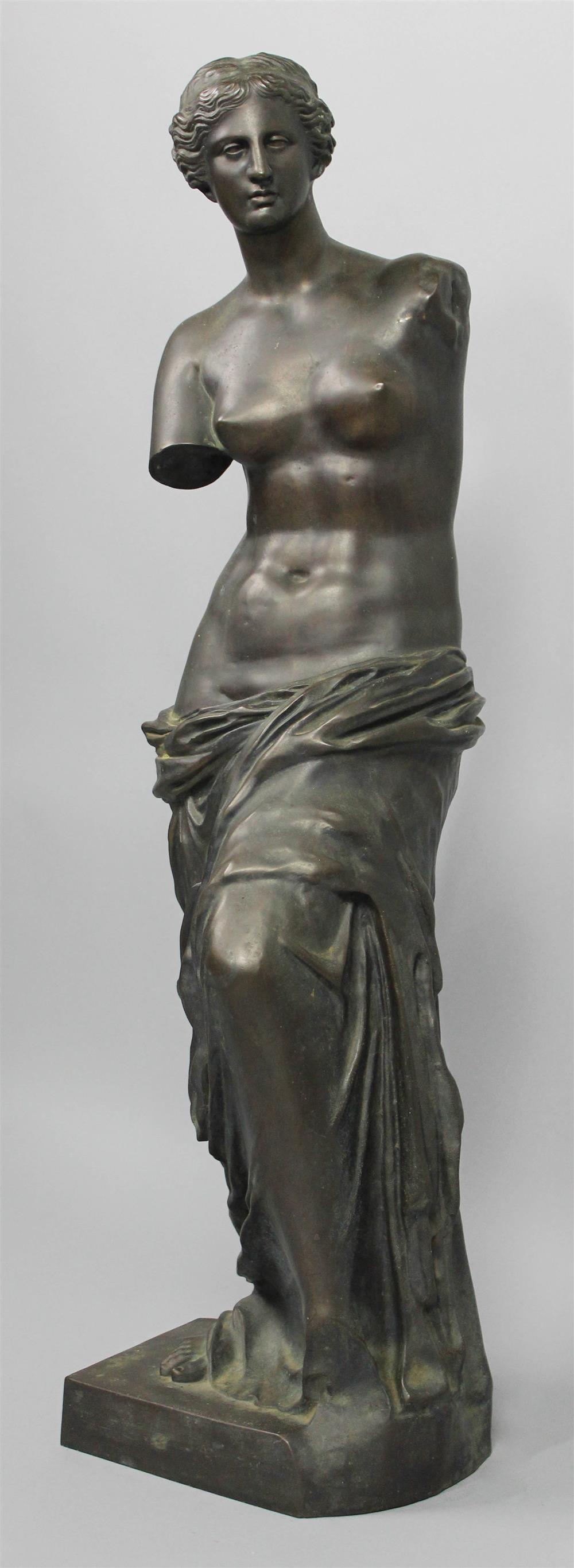 Appraisal: BRONZE FIGURE OF VENUS DE MILO AFTER THE ANTIQUE 'R-TION