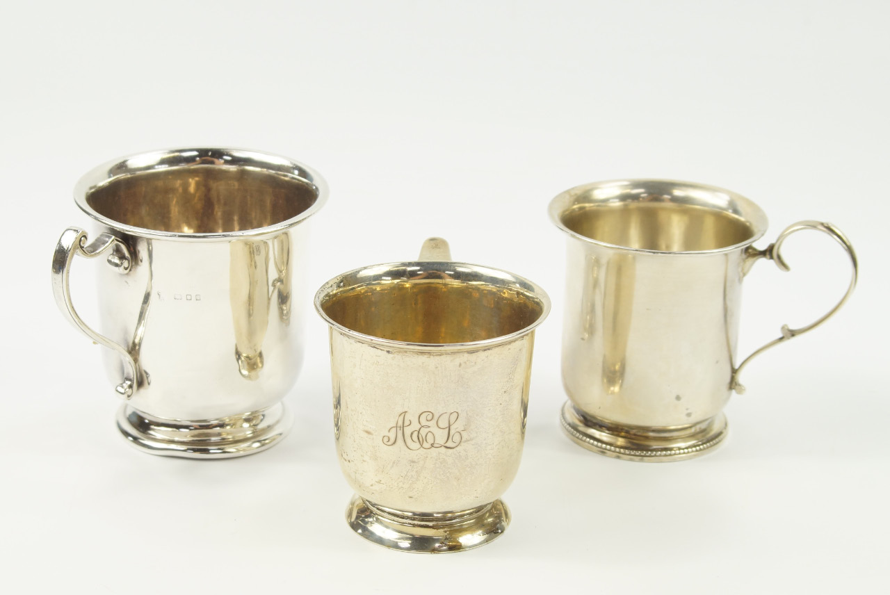 Appraisal: An Edward VII silver christening cup London a George V