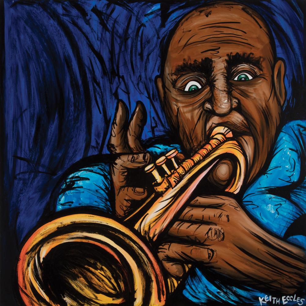 Appraisal: Keith Eccles American New Orleans th c Mystic Blues acrylic