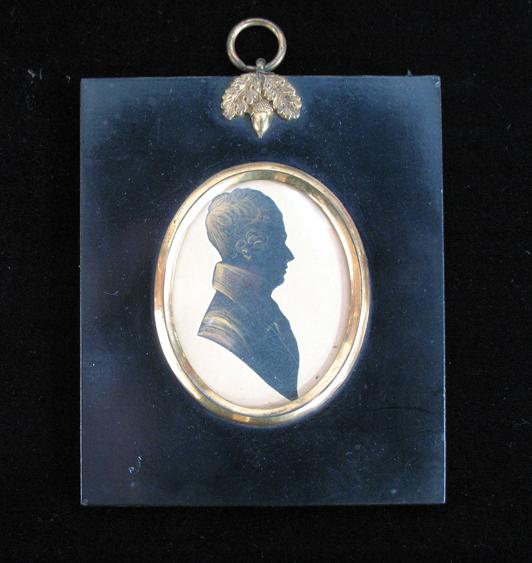 Appraisal: A REGENCY SILHOUETTE PORTRAIT head and shoulders of a young