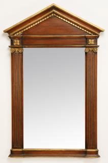 Appraisal: h Neoclassical style carved mirror Neoclassical style carved and parcel