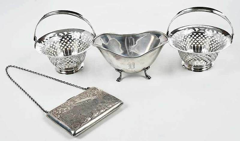 Appraisal: Four Sterling Items American English th century including Towle sterling