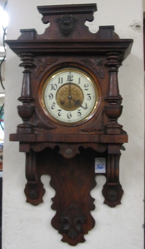 Appraisal: BERLIN BALCONY CLOCK German late th century The walnut case