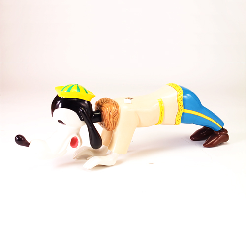 Appraisal: Goofy carousel figure carved wood with repainted finish x