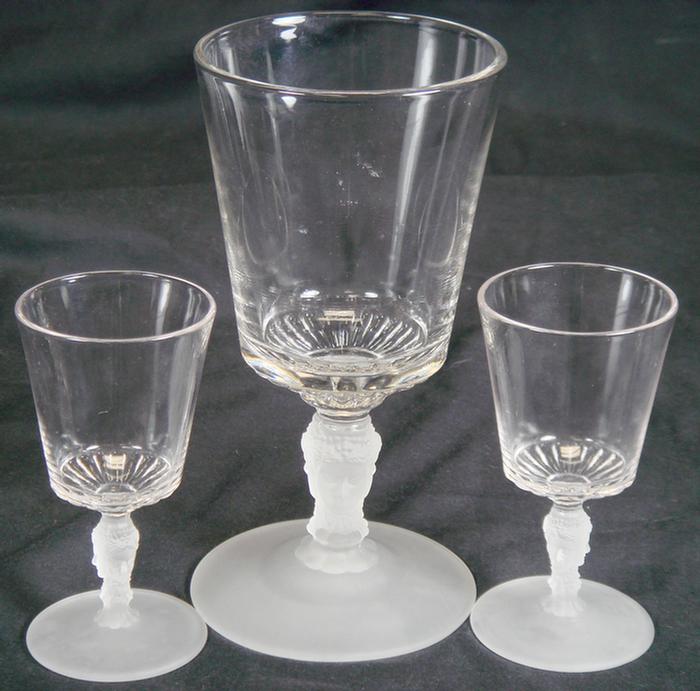 Appraisal: pcs EAPG Three Face pattern c o goblet wine glasses