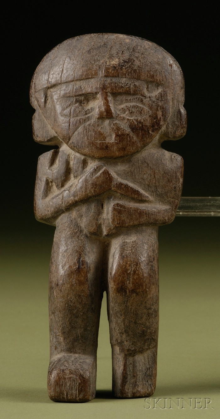 Appraisal: Pre-Columbian Carved Wood Figure Peru Chimu c - A D