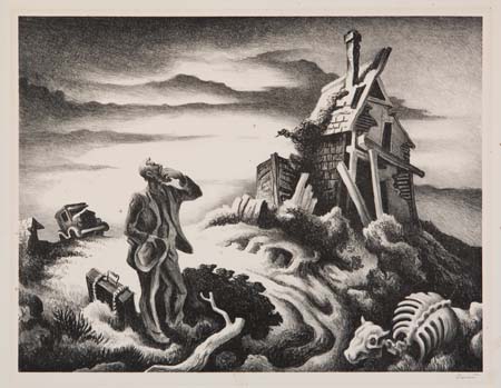 Appraisal: THOMAS HART BENTON Prodigal Son Lithograph x mm x inches