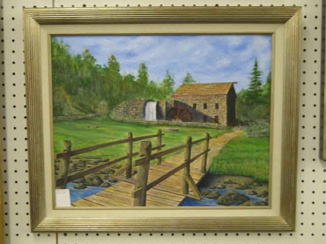 Appraisal: Theodore Weisse Jr Oil on Board of a Grist Mill