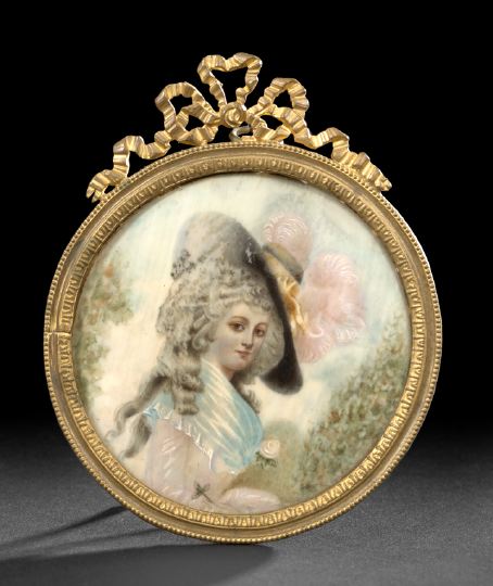 Appraisal: French Circular Portrait Miniature of Georgiana Duchess of Devonshire -