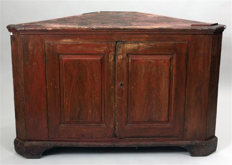 Appraisal: American Rosewood Grained Corner Cabinet Base Enclosed by a pair