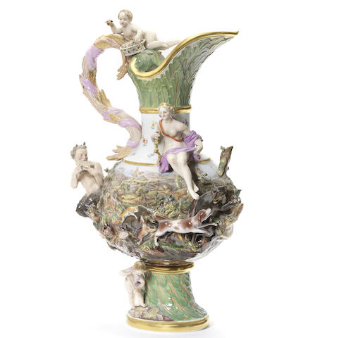 Appraisal: A Meissen ewer emblematic of Earth late th century After