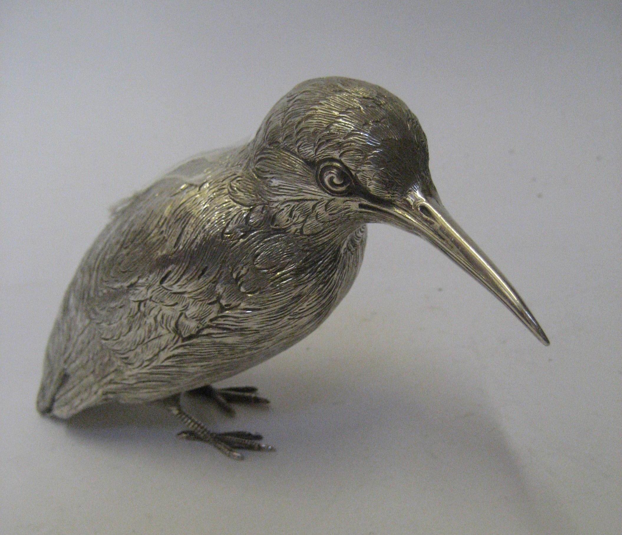 Appraisal: A HOLLOW CAST MODEL OF A KINGFISHER maker C J