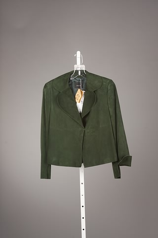 Appraisal: Akris hunter green suede short jacket Size Neiman Marcus price