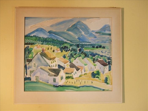 Appraisal: ETHEL SEATH CANADIAN - FRENCH VILLAGE Watercolor on paper x