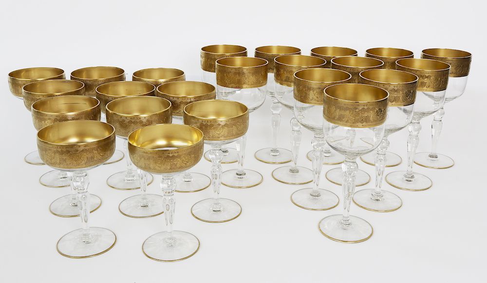 Appraisal: Vintage Gilt Stemware circa s Exclusive on Bidsquare Vintage Gilt