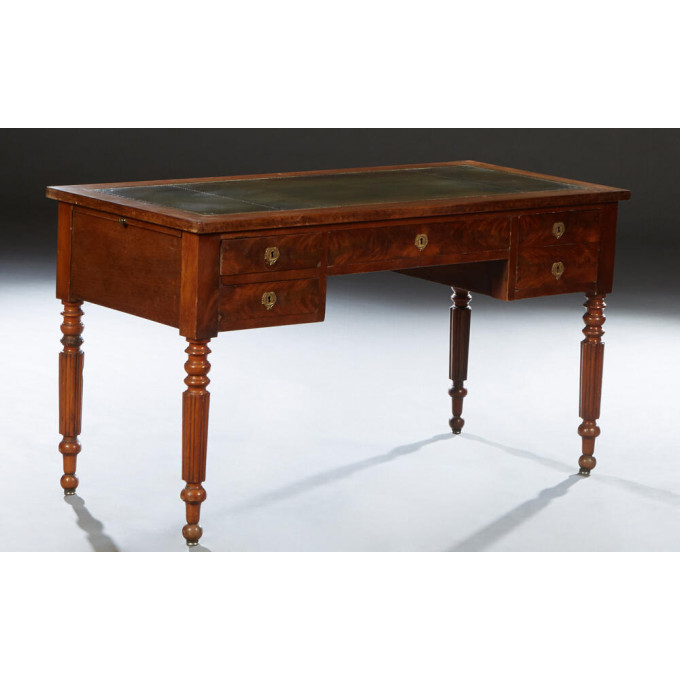 Appraisal: French Louis Philippe Style Carved Walnut Desk early th c