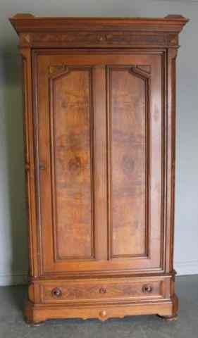 Appraisal: American Victorian Walnut Armoire From a Fairfield CT estate Dimensions