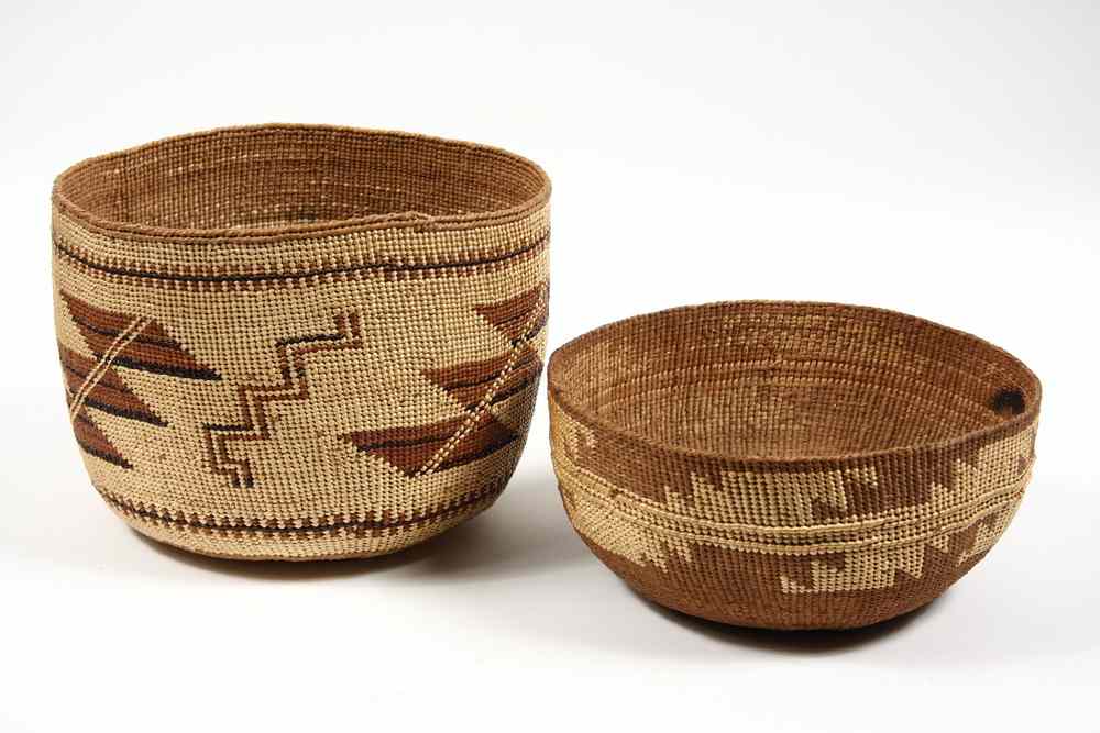 Appraisal: NATIVE AMERICAN BASKETS - Medium Weight Woven Grass Hupa California