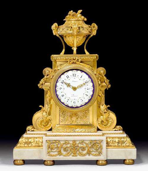 Appraisal: IMPORTANT CLOCK A CASSOLETTES Louis XVI after the royal model