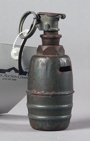 Appraisal: US Chemical grenade original paint often used as coin collection