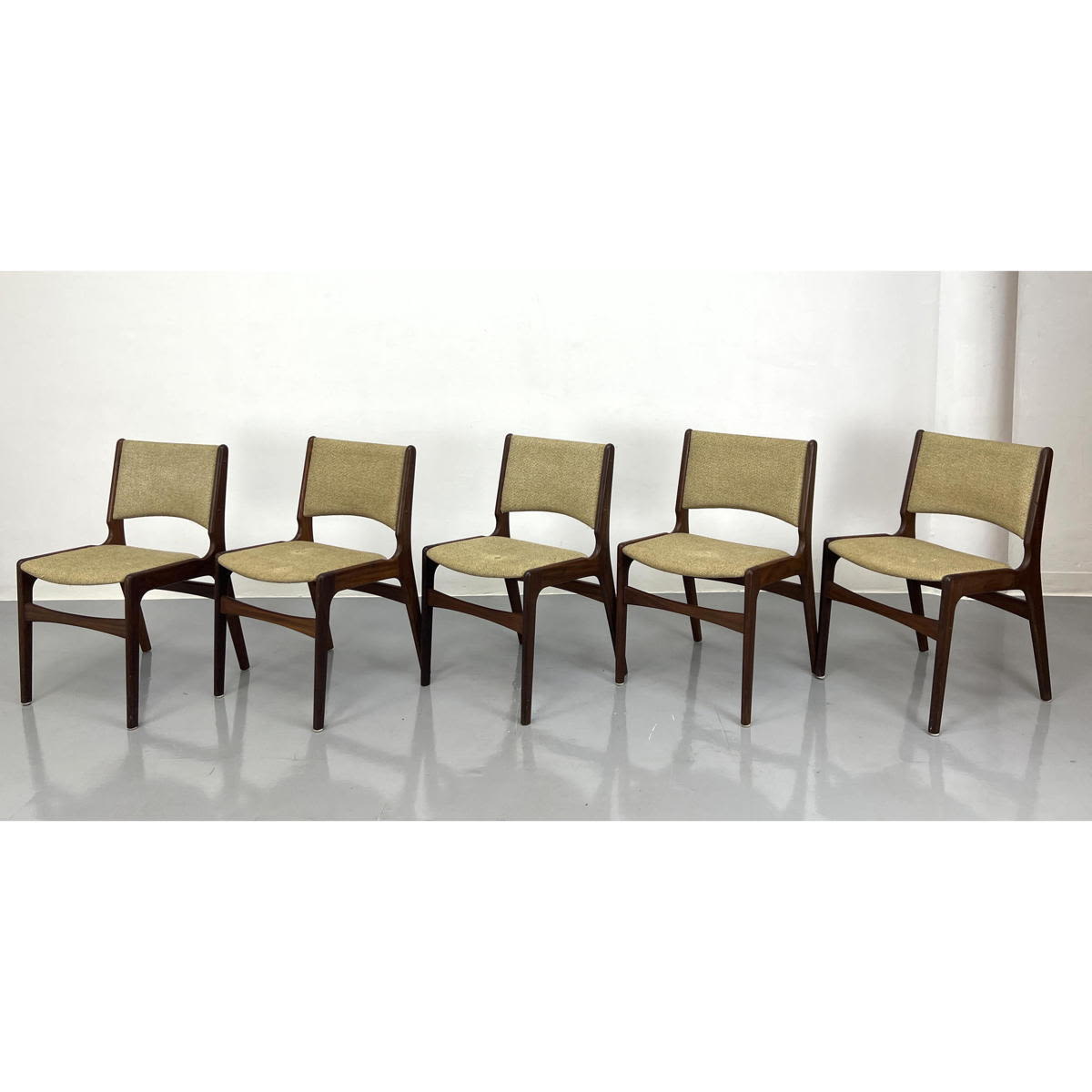 Appraisal: Set Danish Modern Teak Dining Chairs Dimensions H inches W