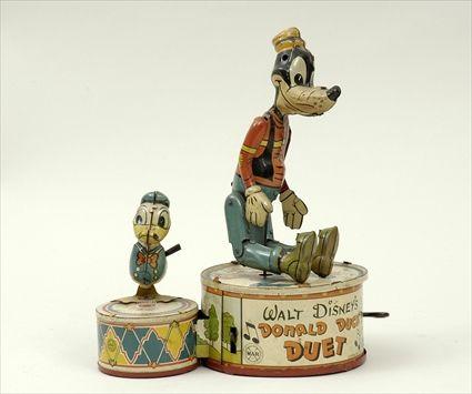 Appraisal: Mar Toy Co Tinplate Automaton with Figures of Donald Duck