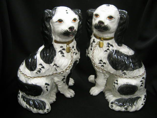 Appraisal: Pair of Staffordshire Spanial Figurines made for Chelsea House Port