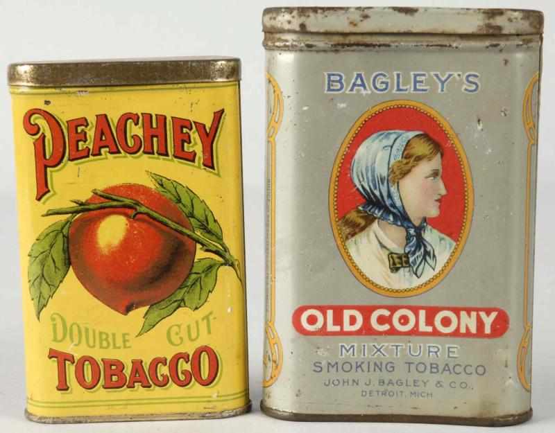 Appraisal: Lot of Early Tobacco Tins Description Includes Bagley's Old Colony