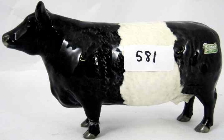 Appraisal: Rare Aberdeen Angus Cow decorated in Baltic Colours Black and