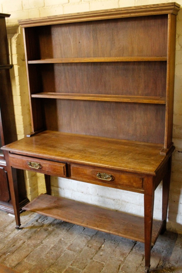 Appraisal: A George III mahogany side table the later dresser top