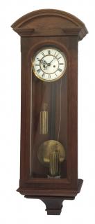 Appraisal: German Wall Clock By Gustav Becker A solid oak arch