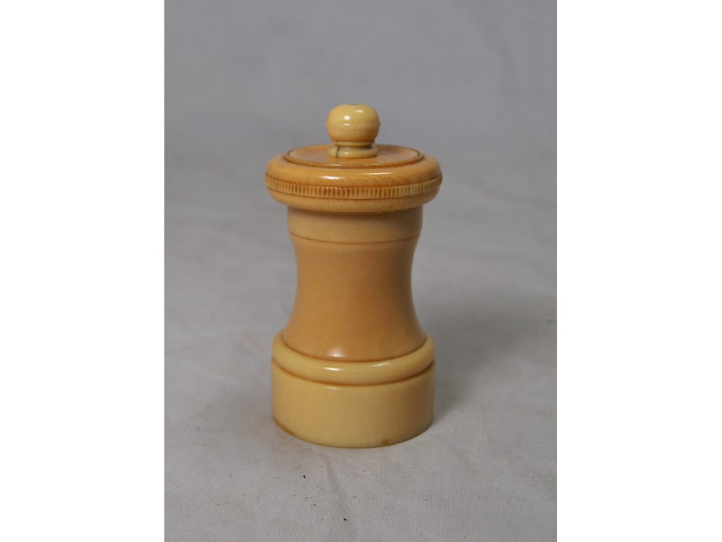 Appraisal: Ivory capstan pepper mill