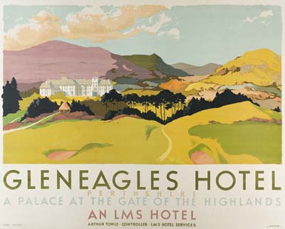 Appraisal: DESIGNER UNKNOWN GLENEAGLES HOTEL x inches John Horn Ltd London